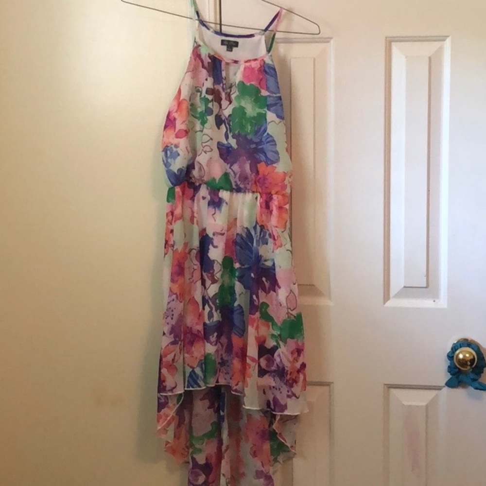 Floral high low sleeveless maxi dress by Lily Rose